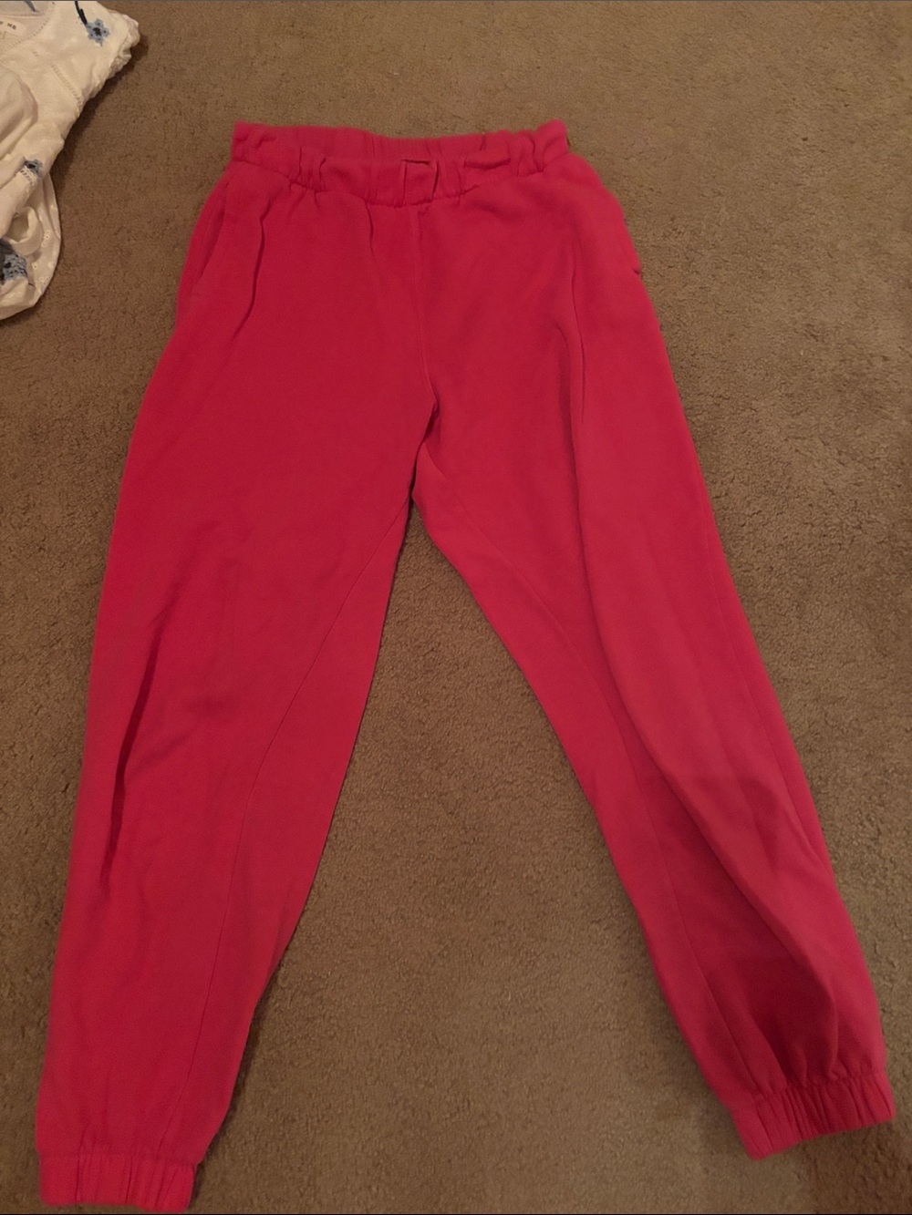 Hollister hot pink cuffed sweatpants